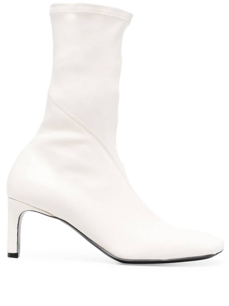 Jil Sander 65mm leather ankle boots - White von Jil Sander