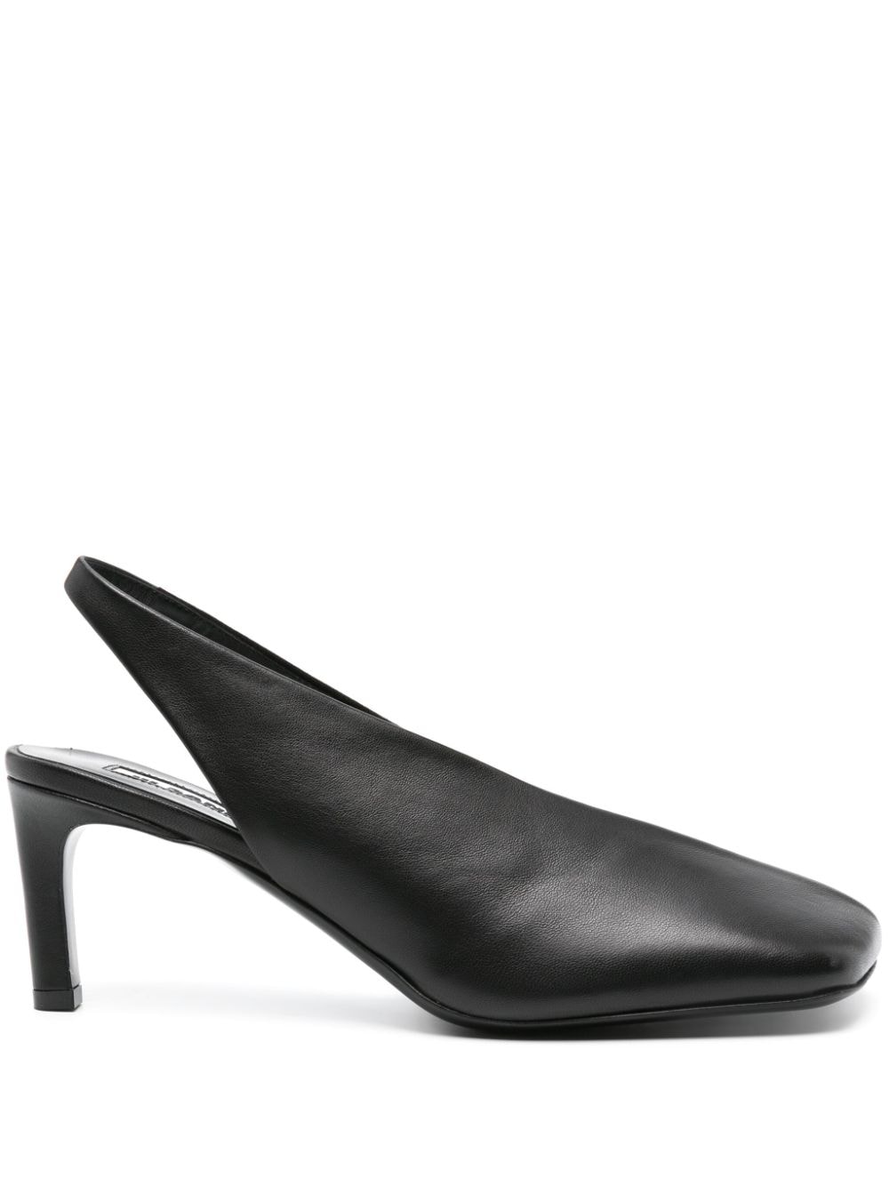 Jil Sander 75mm leather slingback pumps - Black von Jil Sander