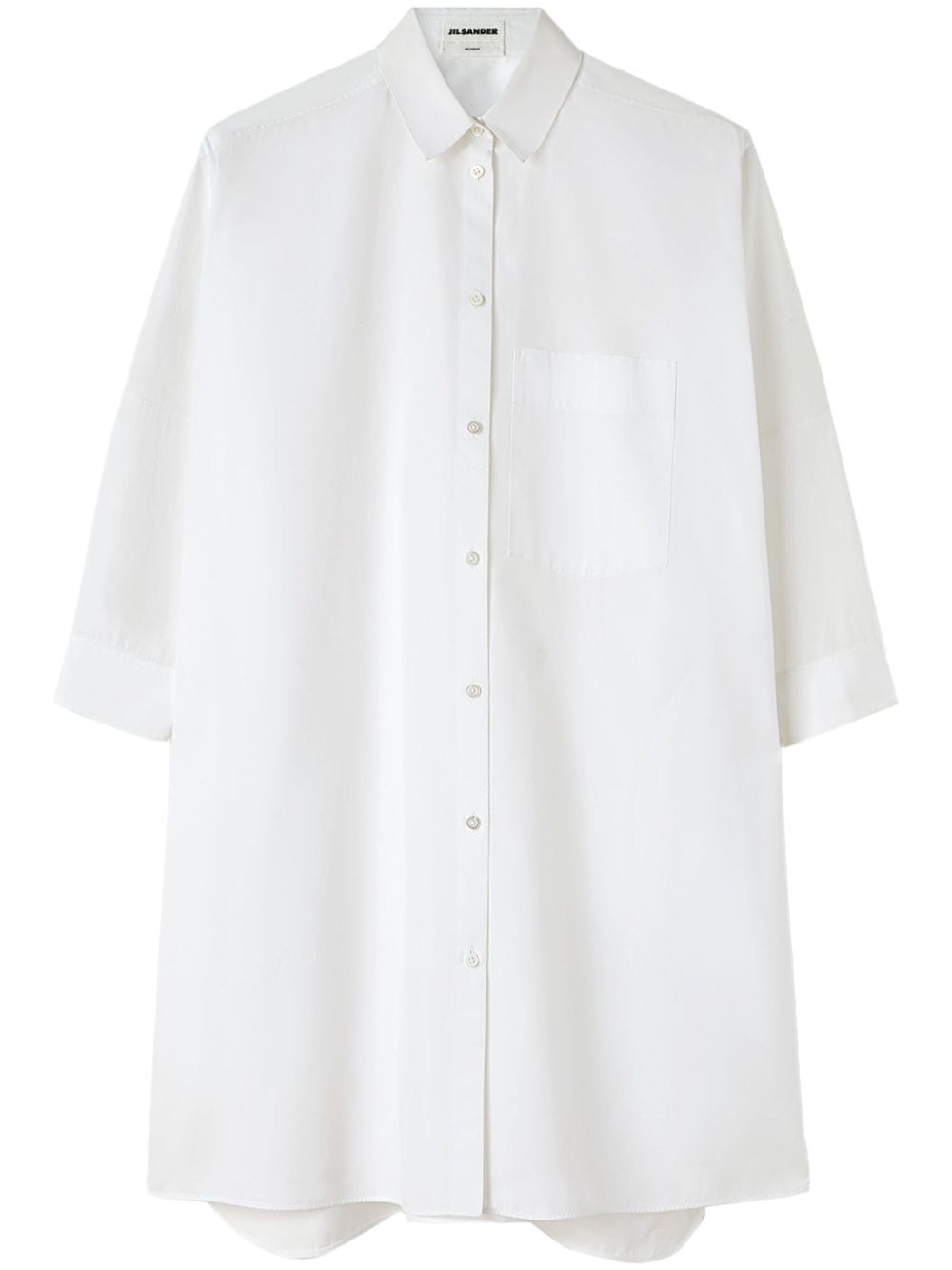 Jil Sander A-line shirt dress - White von Jil Sander