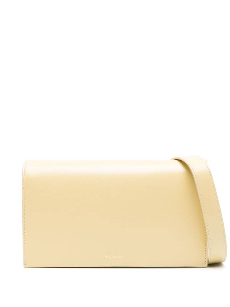 Jil Sander All-Day leather crossbody bag - Yellow von Jil Sander