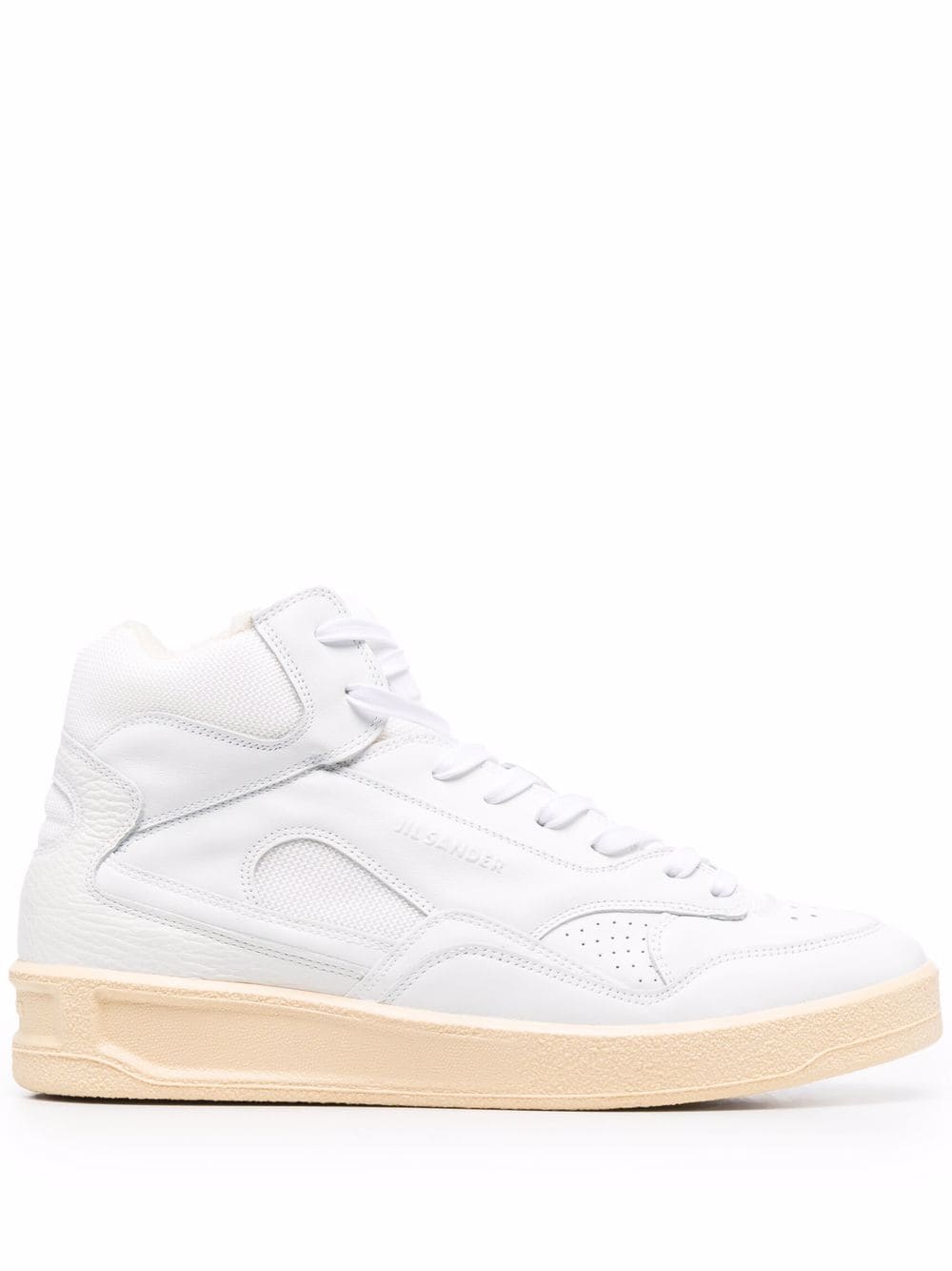 Jil Sander Basket Hi lace-up sneakers - White von Jil Sander