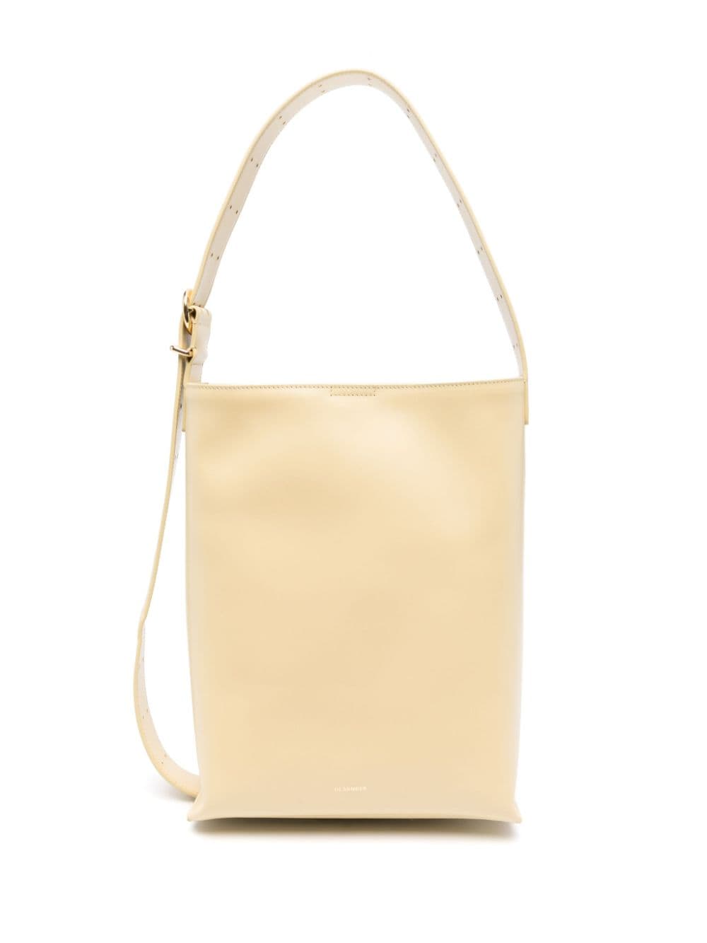 Jil Sander Cannolo leather tote bag - Yellow von Jil Sander