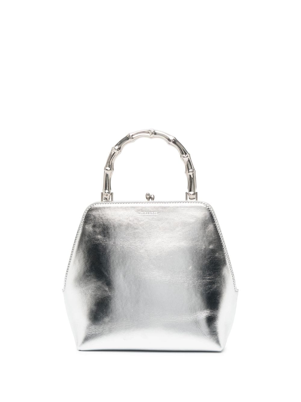 Jil Sander Goji Bamboo Square leather tote bag - Silver von Jil Sander