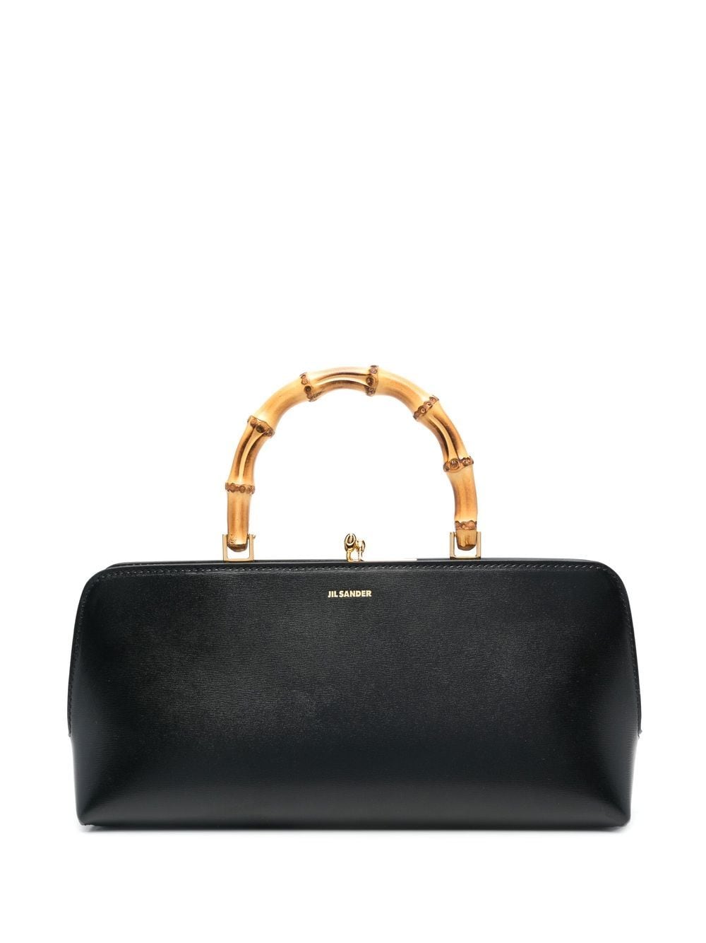 Jil Sander Goji bamboo-handle leather bag - Black von Jil Sander