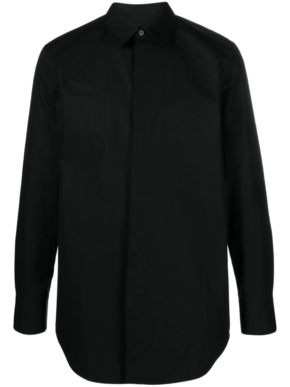 Jil Sander Heavy buttoned cotton shirt - Black von Jil Sander