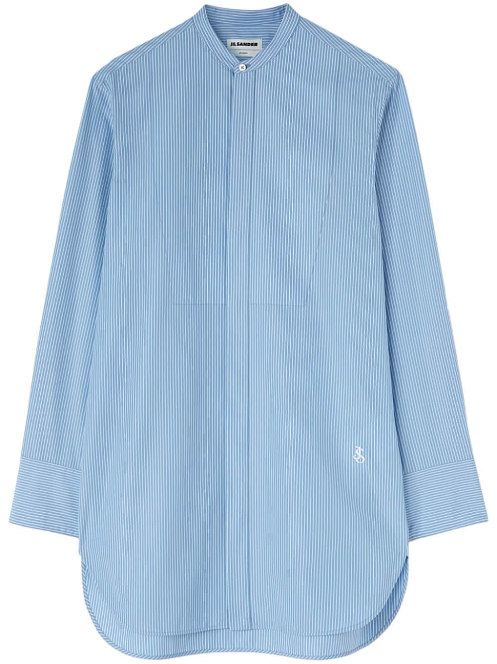 Jil Sander Saturday striped cotton shirt - Blue von Jil Sander