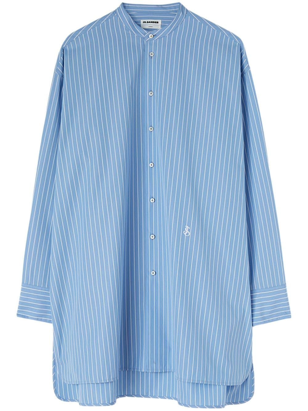 Jil Sander Sunday striped cotton shirt - Blue von Jil Sander
