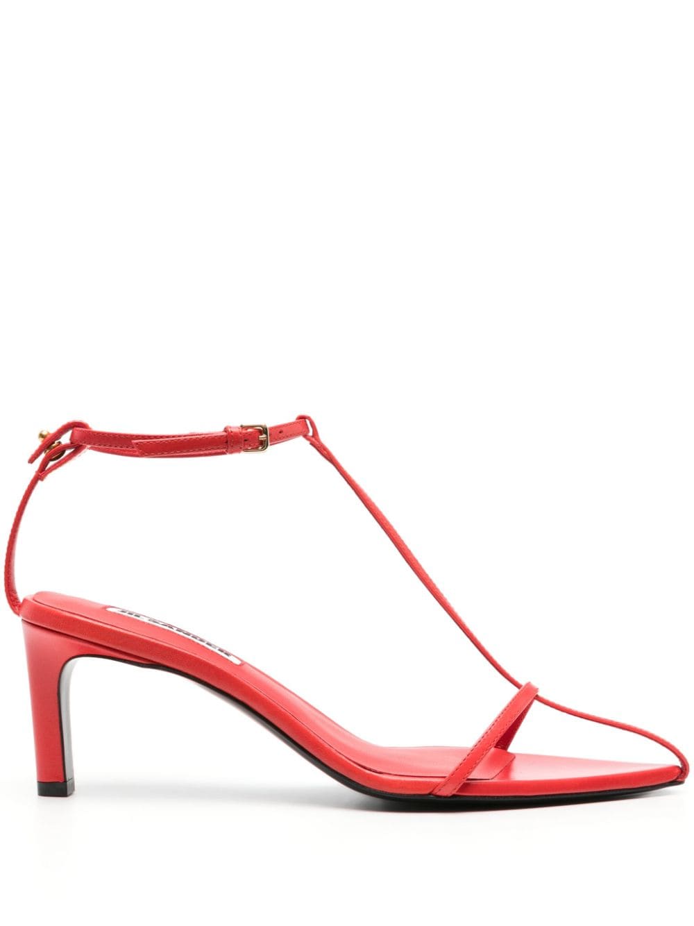 Jil Sander T-bar leather sandals - Red von Jil Sander