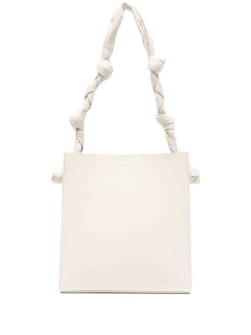 Jil Sander Tangle leather tote bag - White von Jil Sander