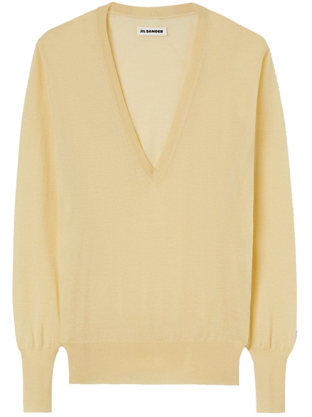 Jil Sander V-neck cashmere top - Yellow von Jil Sander