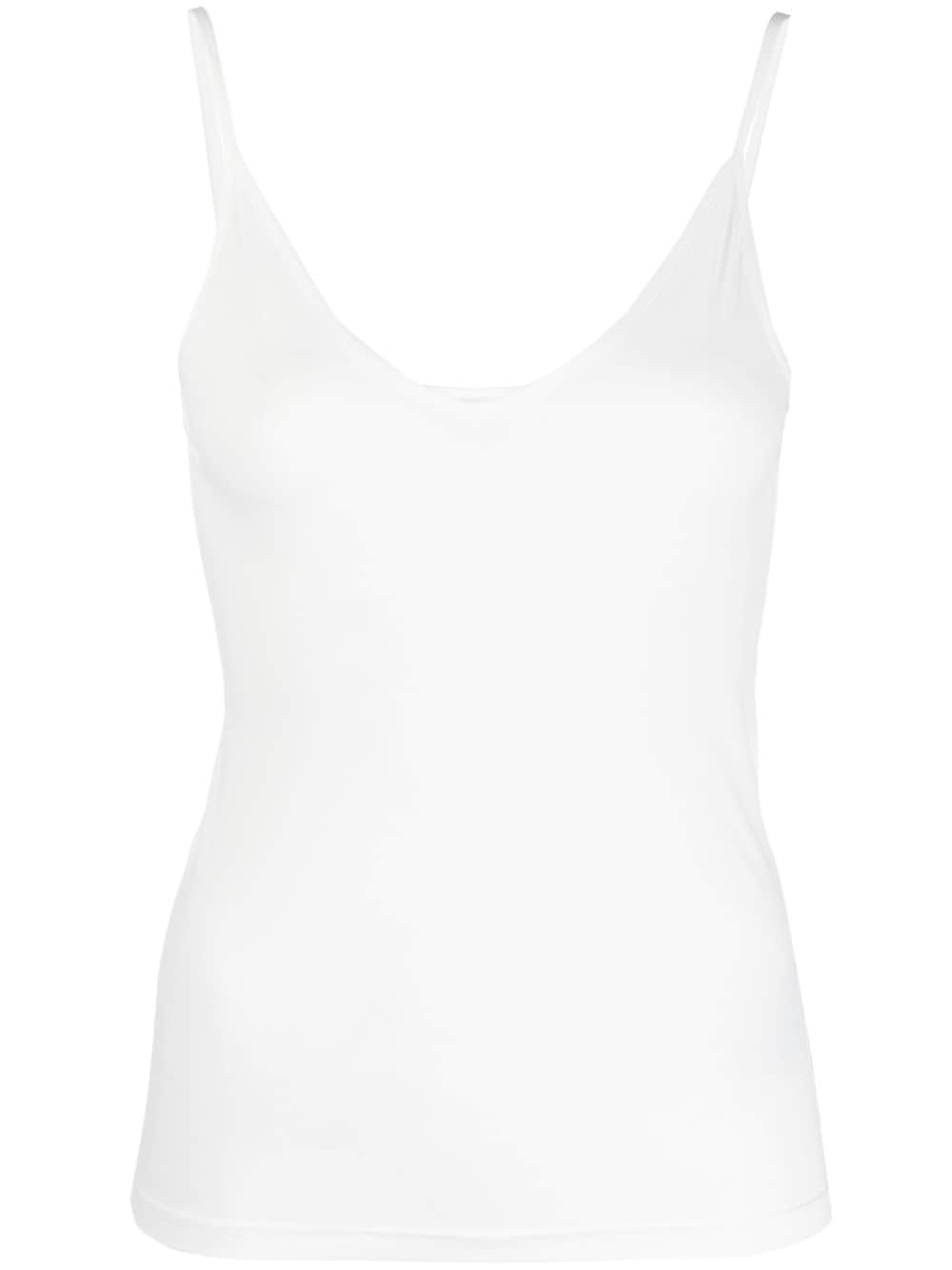 Jil Sander V-neck plain tank top - White von Jil Sander