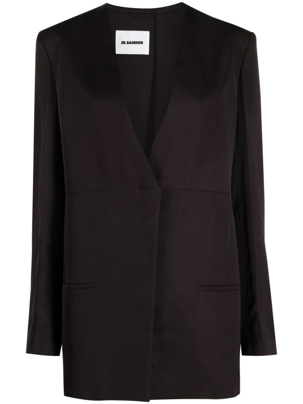 Jil Sander V-neck single-breasted jacket - Brown von Jil Sander