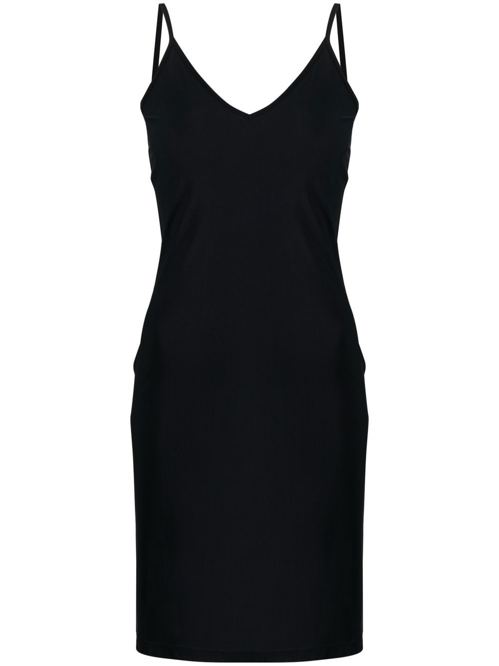 Jil Sander V-neck slip minidress - Black von Jil Sander