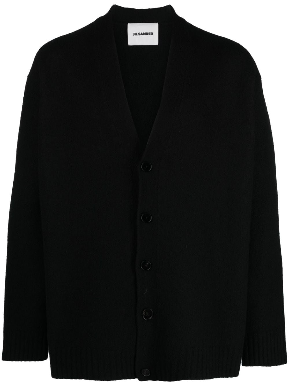 Jil Sander V-neck wool cardigan - Black von Jil Sander