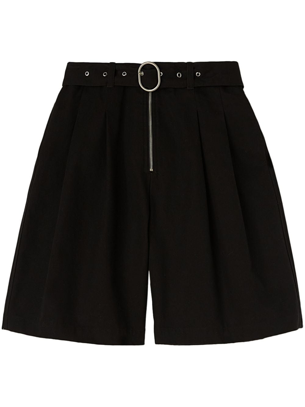 Jil Sander belted cotton shorts - Black von Jil Sander