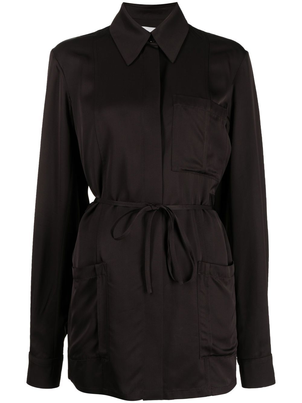 Jil Sander belted waist shirt jacket - Brown von Jil Sander