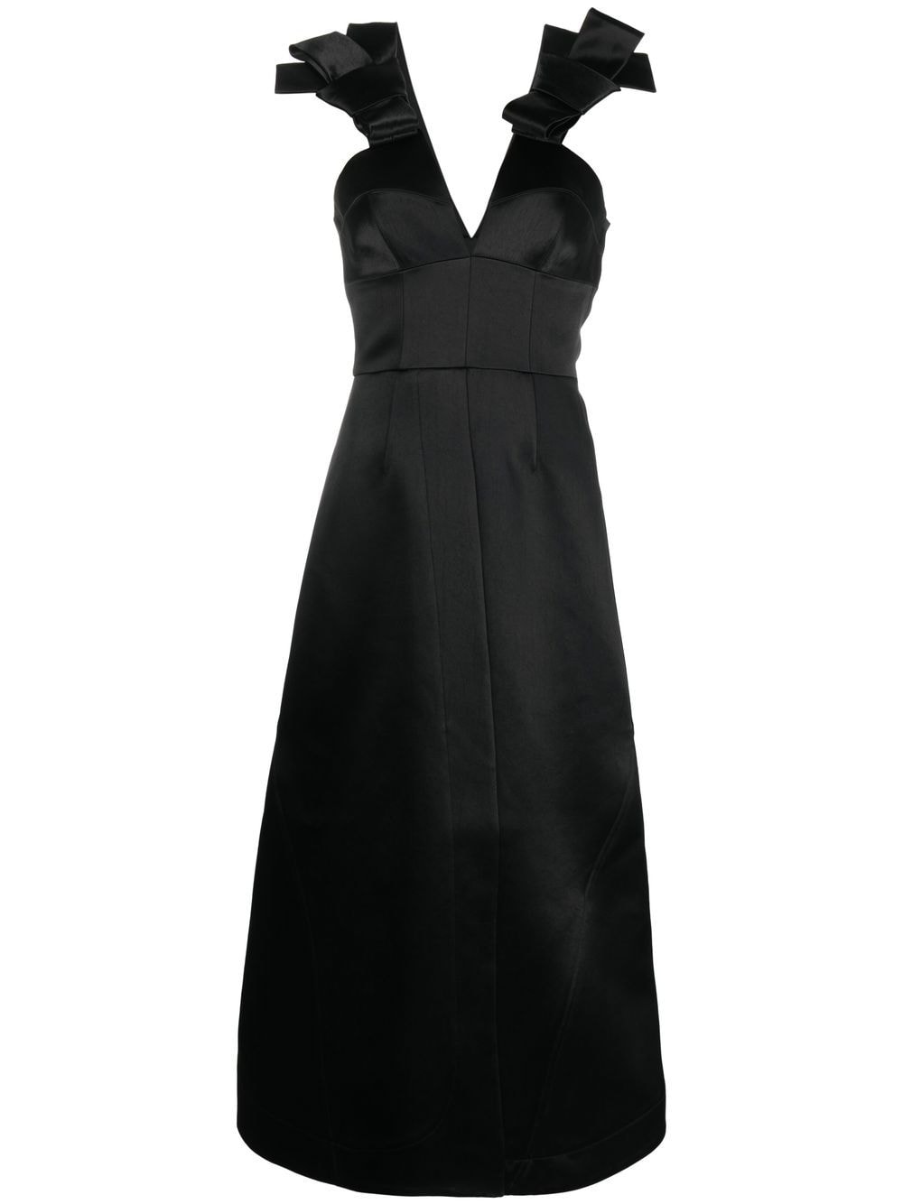 Jil Sander bow-detail midi dress - Black von Jil Sander