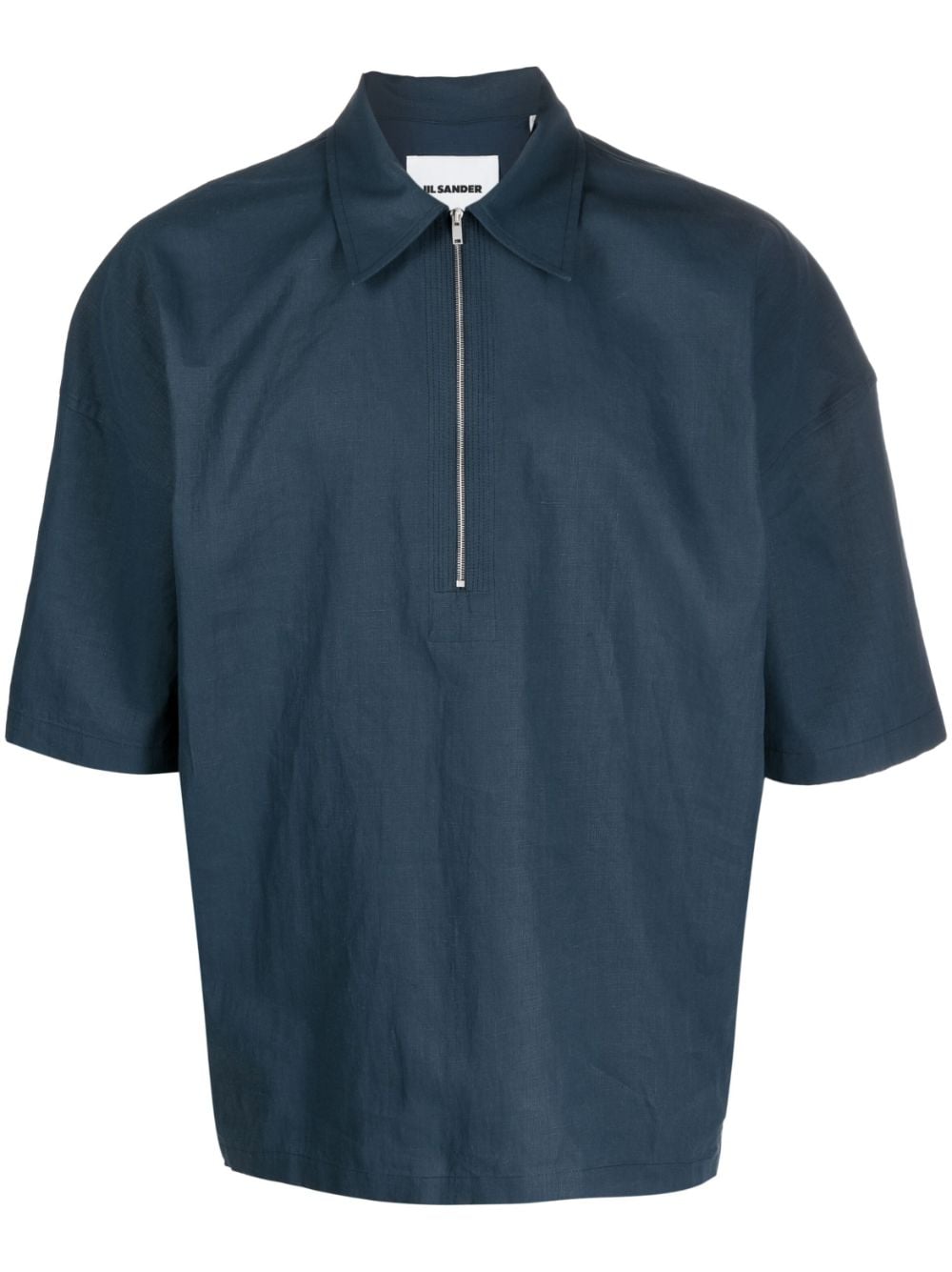 Jil Sander boxy linen shirt - Blue von Jil Sander