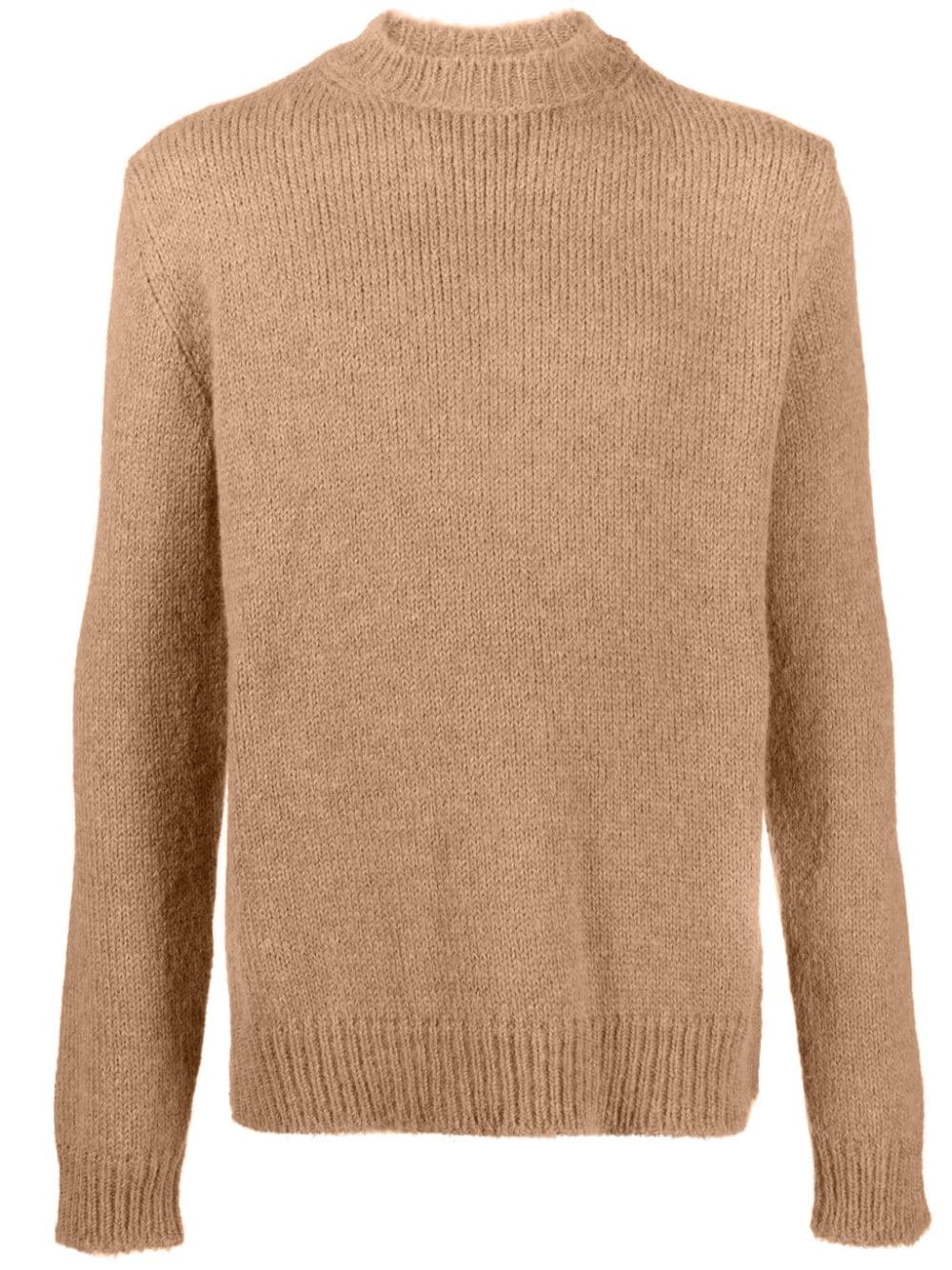 Jil Sander brushed-effect crew-neck jumper - Brown von Jil Sander