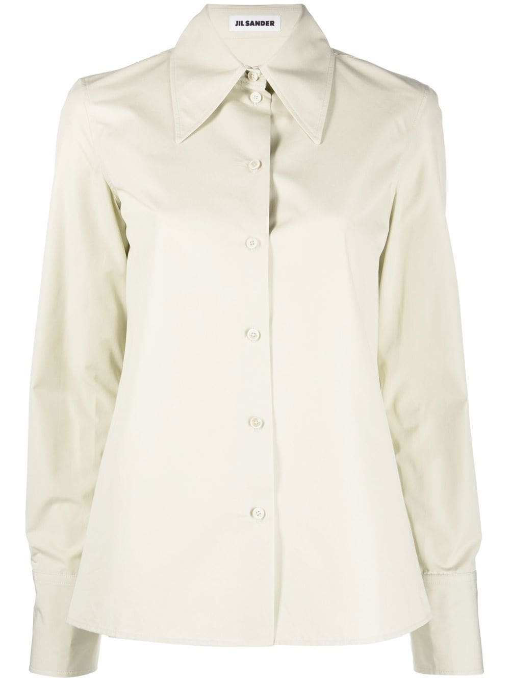 Jil Sander button-fastening poplin shirt - Neutrals von Jil Sander