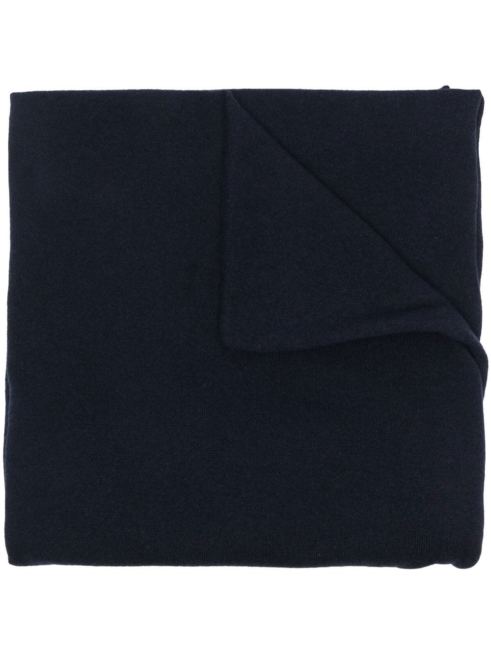 Jil Sander cashmere logo-patch scarf - Blue von Jil Sander