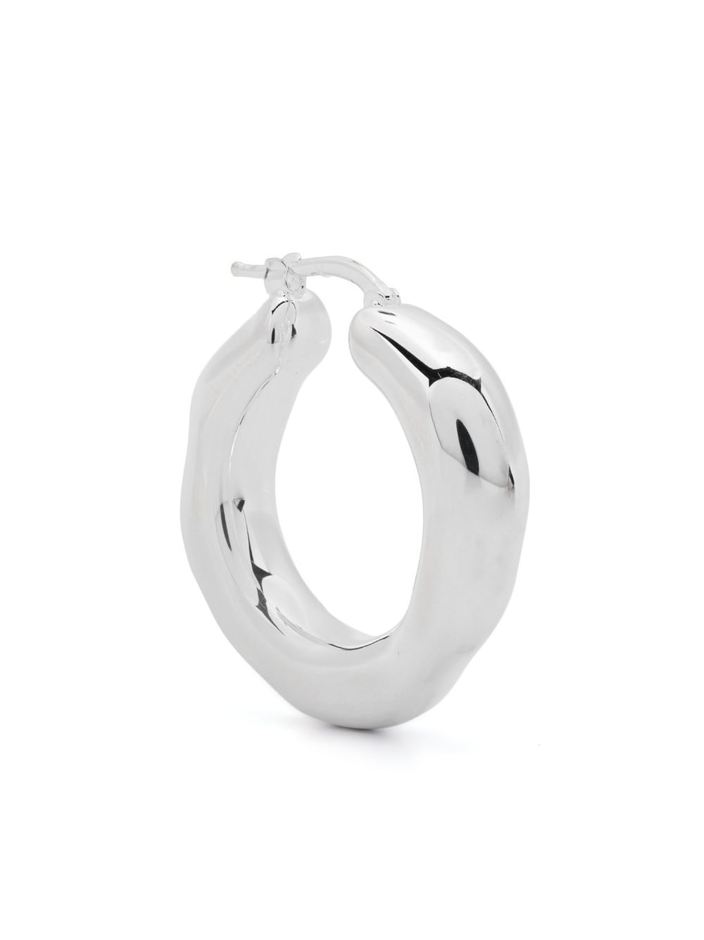 Jil Sander chunky hoop earrings - Silver von Jil Sander