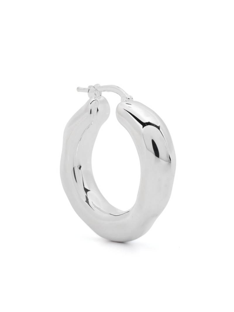Jil Sander chunky hoop earrings - Silver von Jil Sander