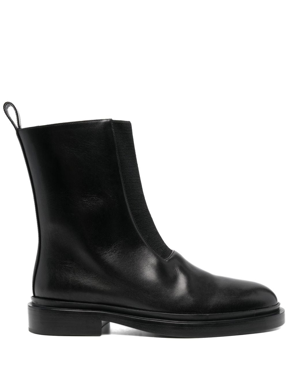 Jil Sander chunky leather boots - Black von Jil Sander