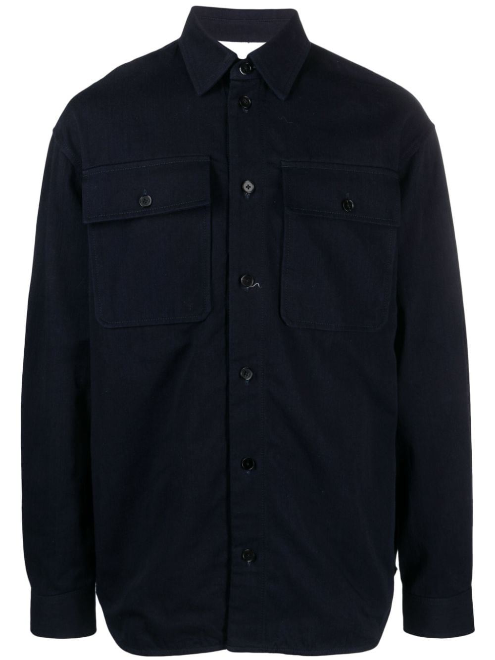 Jil Sander classic-collar cotton shirt - Blue von Jil Sander