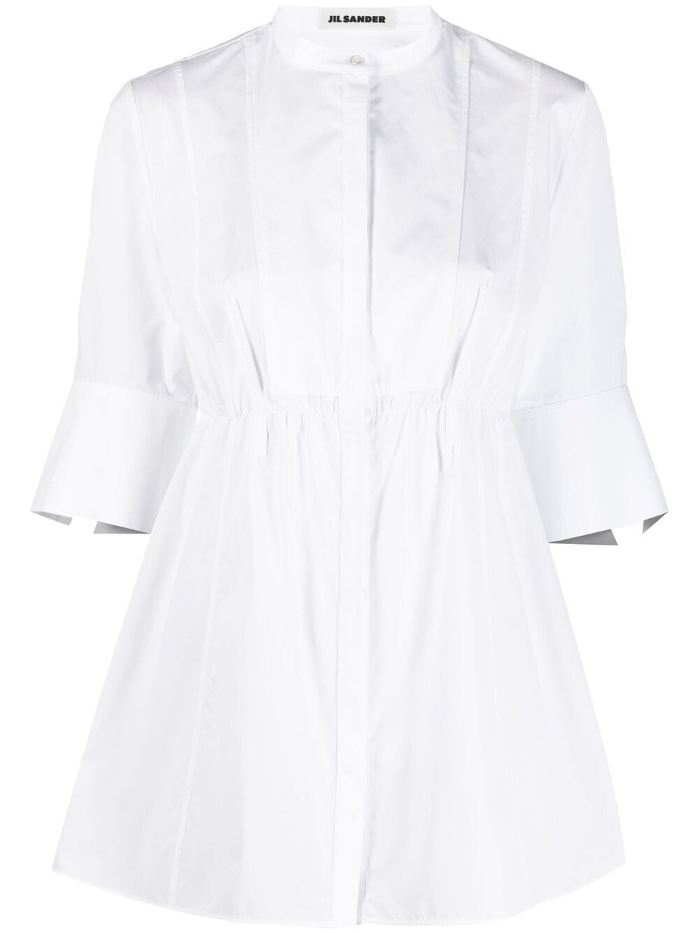 Jil Sander collarless cotton shirt - White von Jil Sander