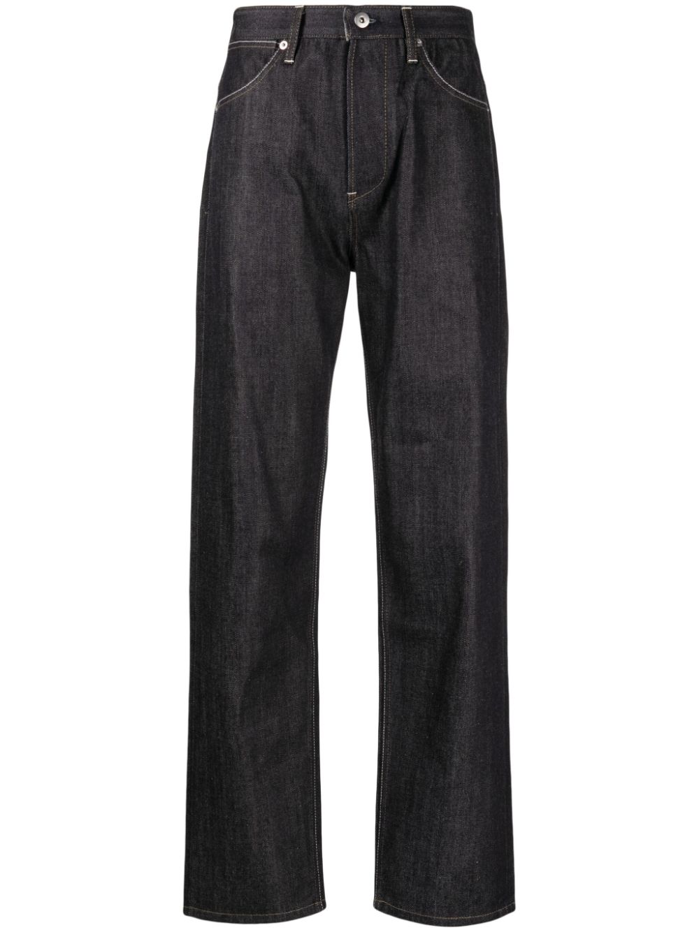 Jil Sander contrast-stitching cotton jeans - Blue von Jil Sander