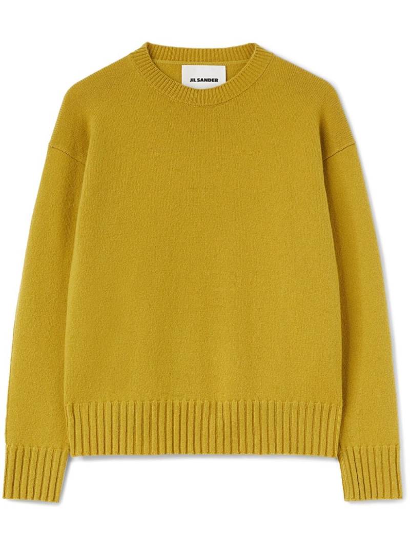 Jil Sander crew-neck cashmere jumper - Yellow von Jil Sander