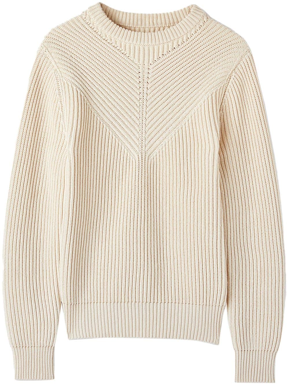 Jil Sander crew-neck cotton jumper - White von Jil Sander