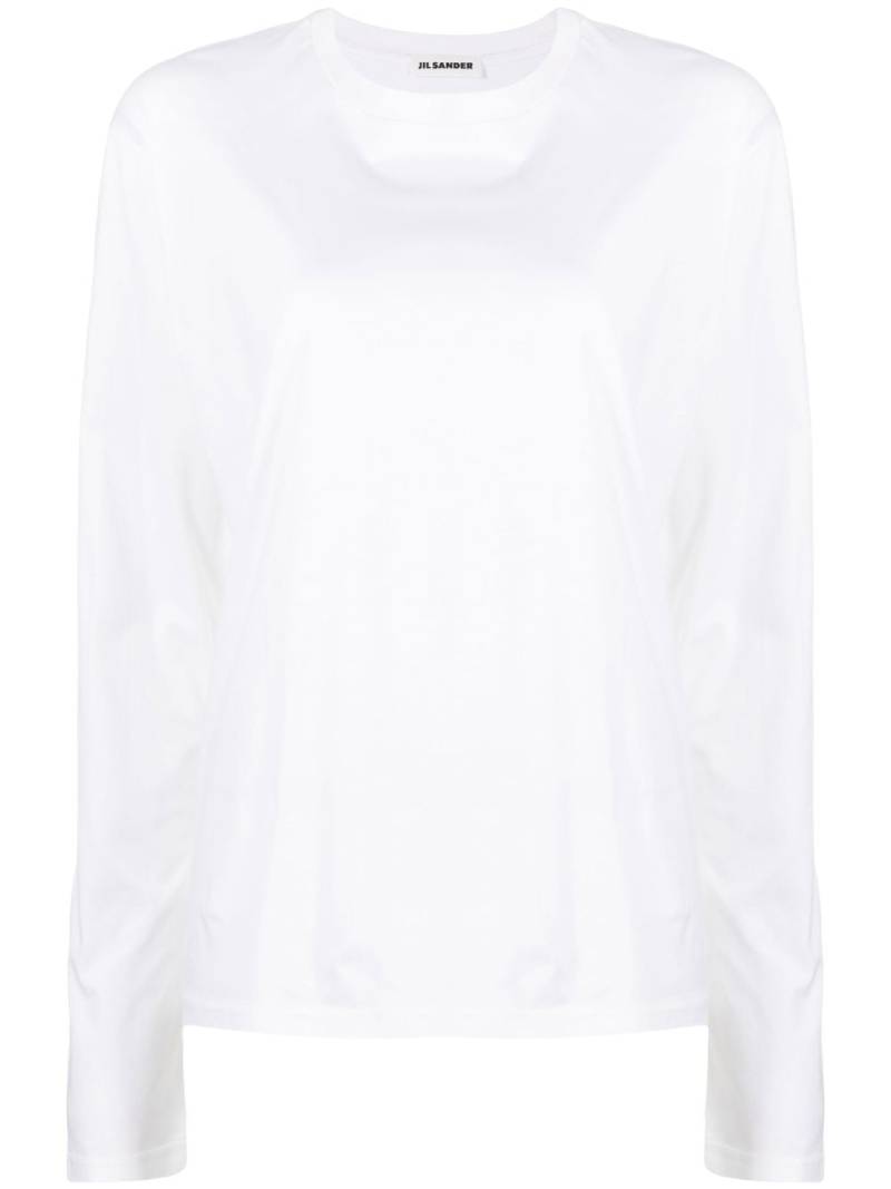 Jil Sander crew neck long-sleeved T-shirt - White von Jil Sander