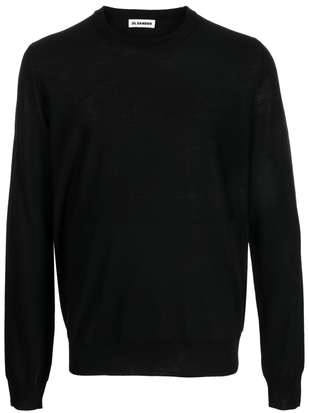 Jil Sander crew neck virgin wool jumper - Black von Jil Sander