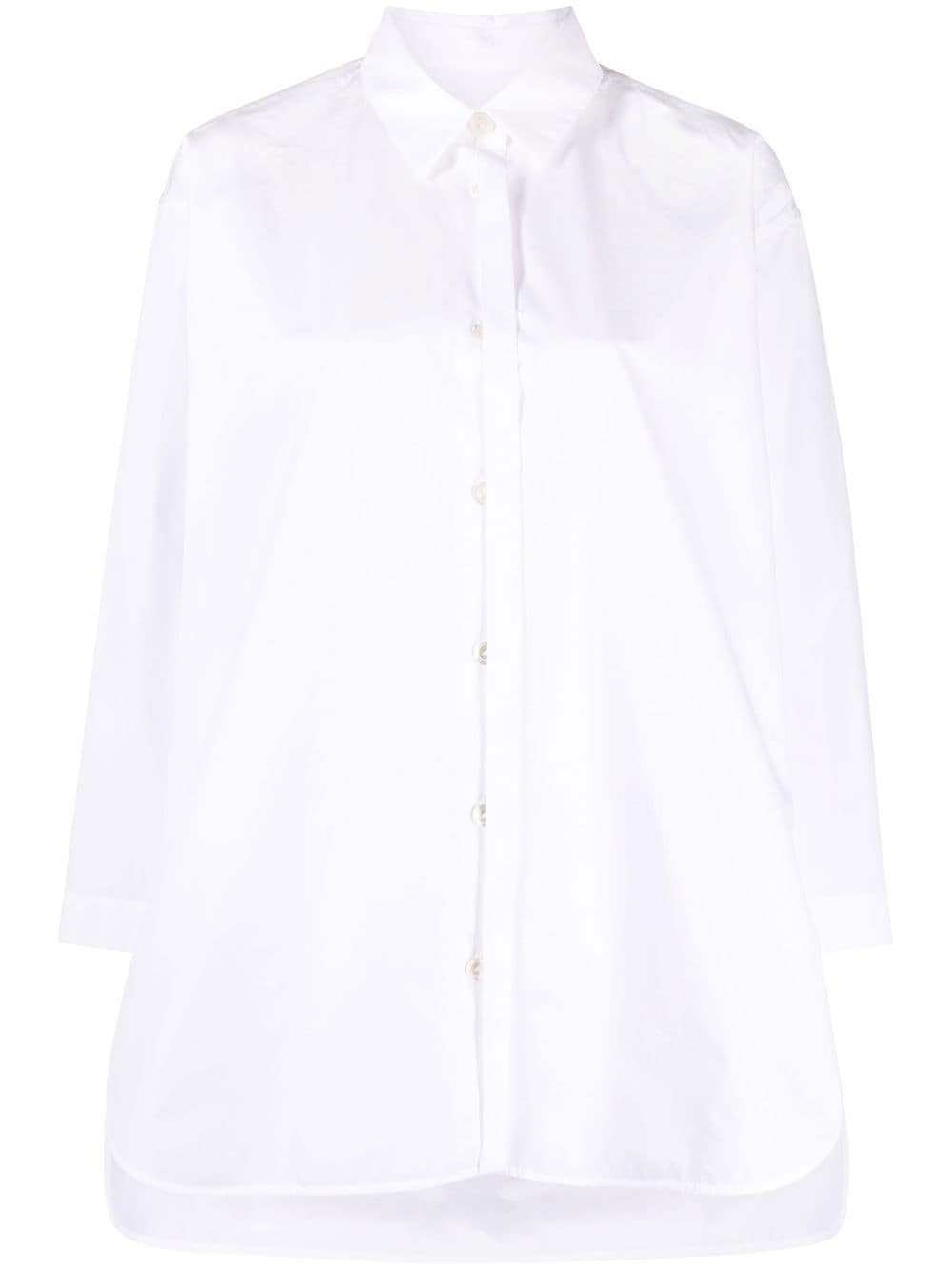 Jil Sander crop-sleeve cotton shirt - White von Jil Sander