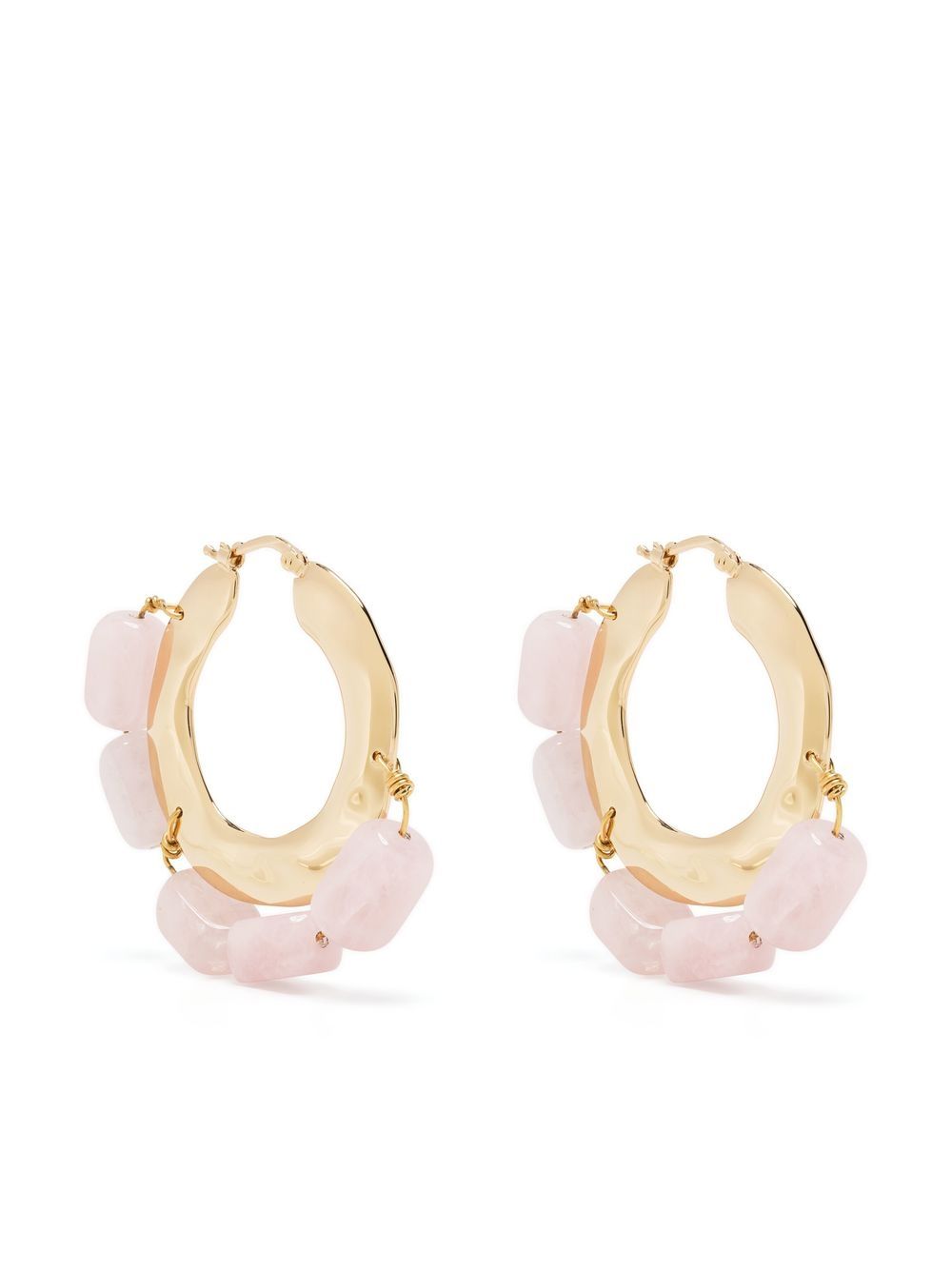 Jil Sander crystal-embellished hoop earrings - Pink von Jil Sander