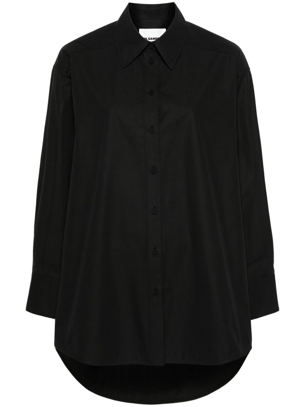 Jil Sander cut-out cotton shirt - Black von Jil Sander