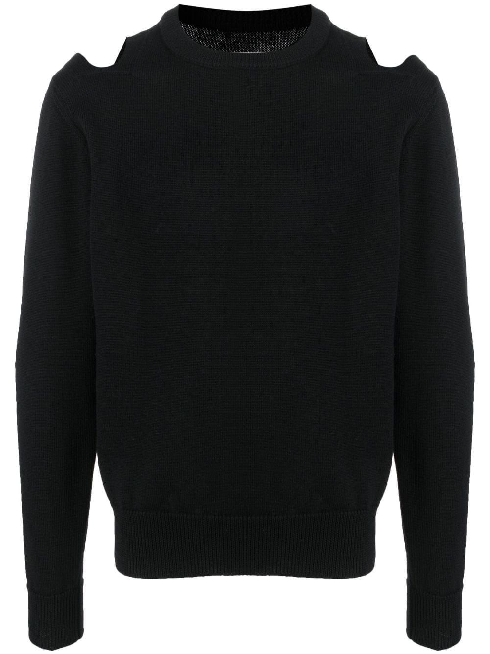 Jil Sander cut-out detail wool jumper - Black von Jil Sander