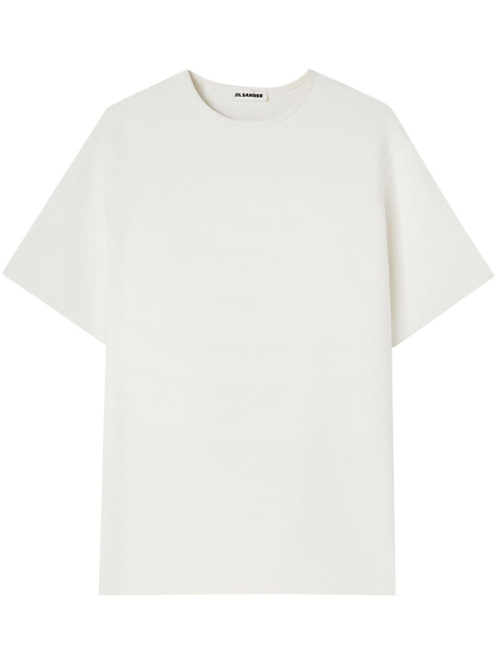 Jil Sander debossed-logo short-sleeve top - White von Jil Sander