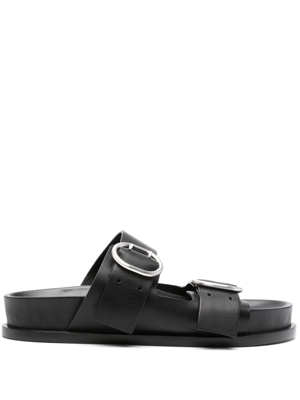 Jil Sander double-buckle leather sandals - Black von Jil Sander