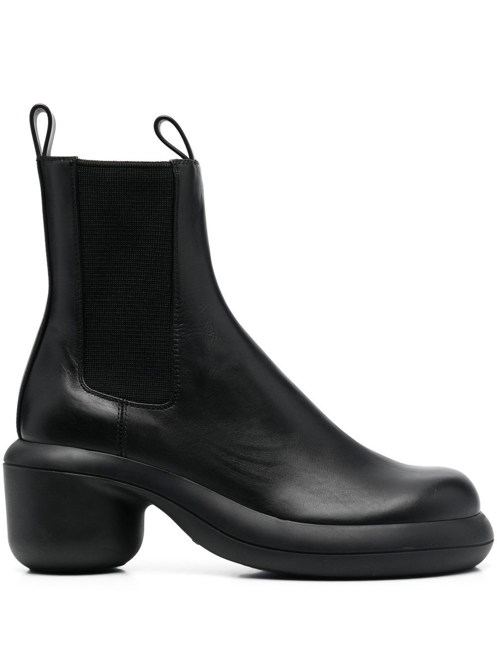 Jil Sander elasticated-panel leather boots - Black von Jil Sander