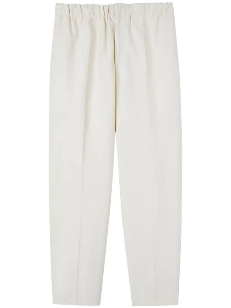 Jil Sander elasticated-waistband cotton trousers - White von Jil Sander