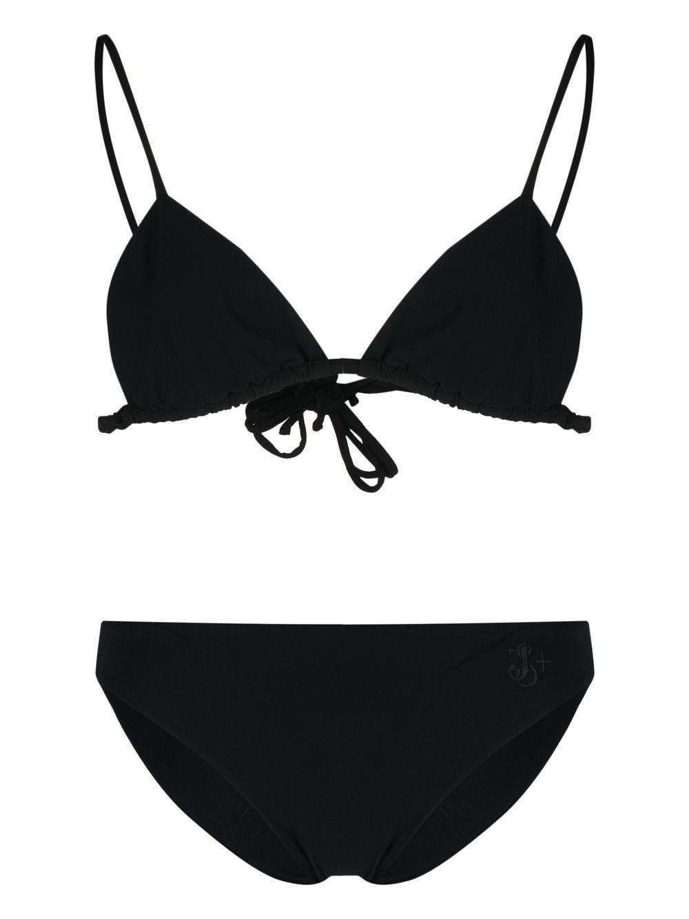 Jil Sander embroidered logo bikini set - Black von Jil Sander