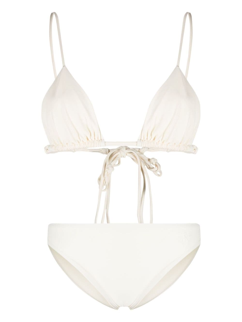 Jil Sander embroidered logo bikini set - White von Jil Sander