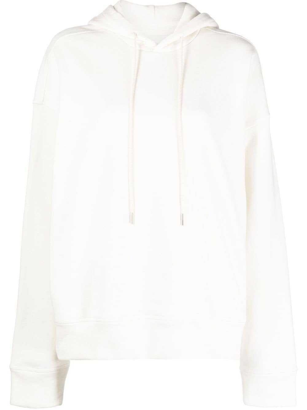 Jil Sander embroidered-logo drawstring hoodie - White von Jil Sander