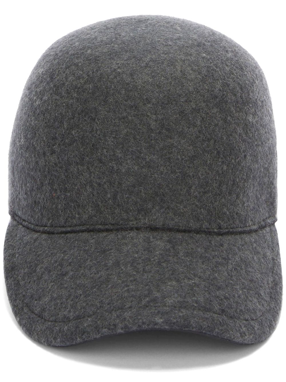 Jil Sander embroidered-logo wool felt cap - Grey von Jil Sander