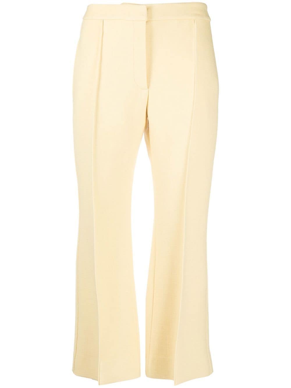 Jil Sander flared cropped trousers - Yellow von Jil Sander
