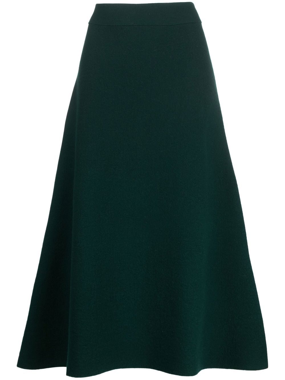 Jil Sander fluted A-line midi skirt - Green von Jil Sander