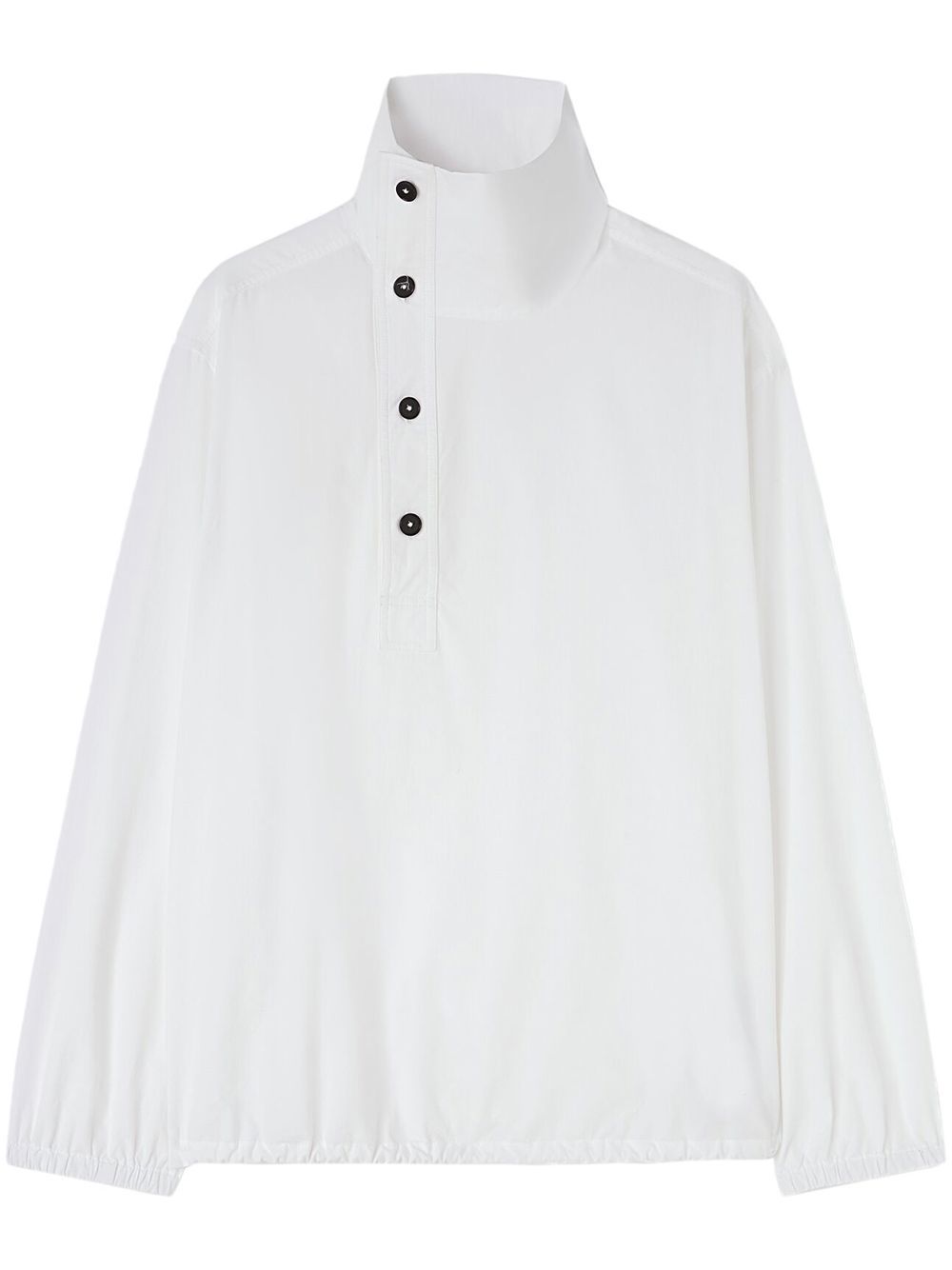 Jil Sander funnel-neck asymmetric blouse - White von Jil Sander